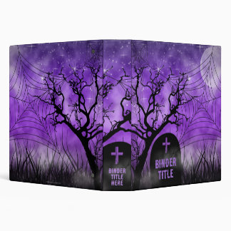 Starry Purple Ghoulish Goth Web Album Binder