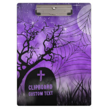 Starry Purple Ghoulish Goth Web Full Moon