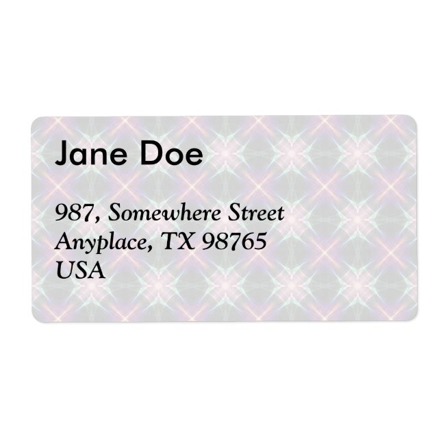 Starry quilt pattern label (Front)