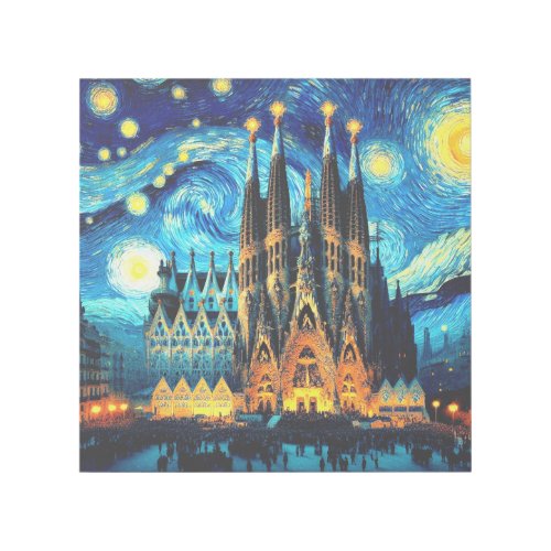 Starry Sagrada Familia Barcelona Gallery Wrap
