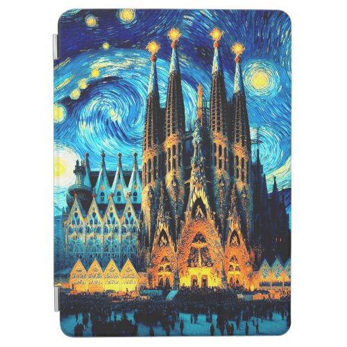 Starry Sagrada Familia Barcelona iPad Air Cover
