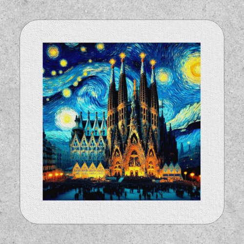 Starry Sagrada Familia Barcelona Patch