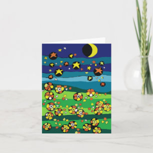 Starry Scene Letterpress Thank You Card