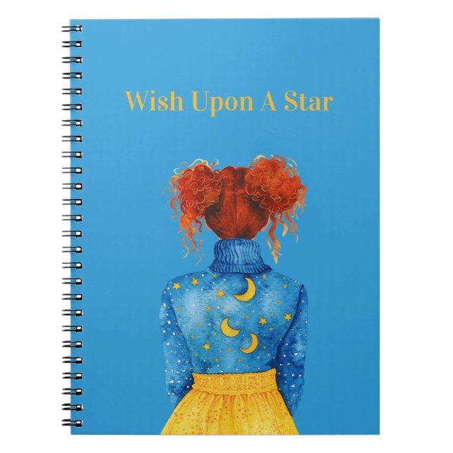 Starry Skies Moons Redhead Notebook (Front)