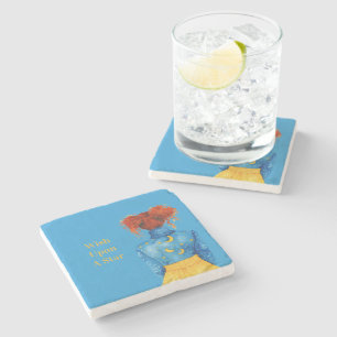 Starry Skies Moons Redhead Stone Coaster