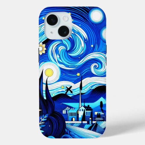 Starry Skies Van Gogh_Inspired  iPhone 15 Case