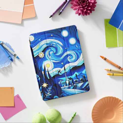 Starry Skies Van Gogh_Inspired iPad Cover Case
