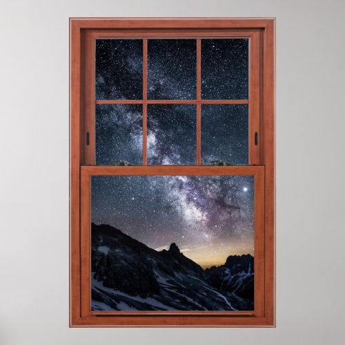 Starry Skies Window Illusion _ Fake Window Poster