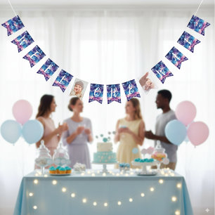 Starry Sky Adoption Baby Shower Photo Bunting Flags