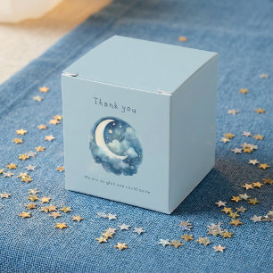 Starry sky and moon baby shower welcome favor boxes