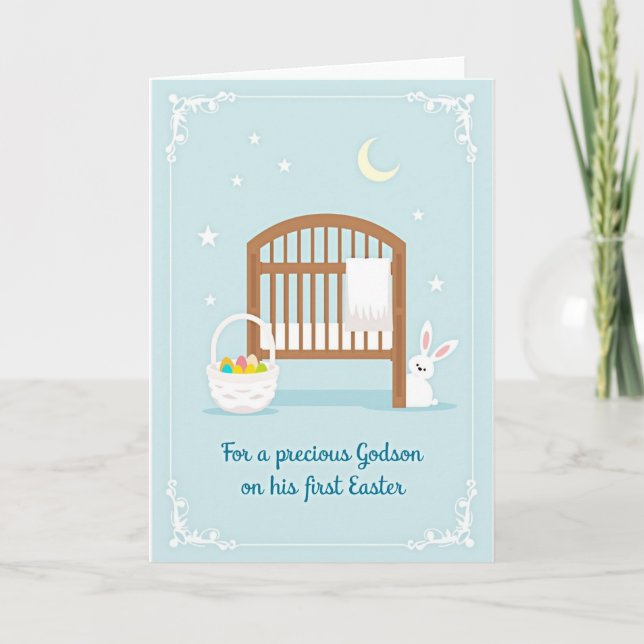 Starry Sky Baby Crib Scene Card (Front)