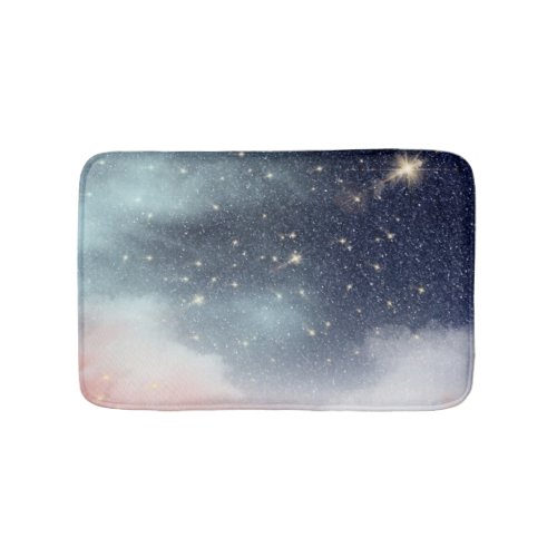 Starry Sky Background Bath Mat