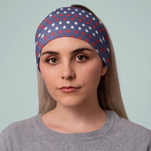 Starry Sky Bandana: Red, White Blue Bandana
