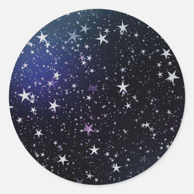 Starry Sky Classic Round Sticker (Front)