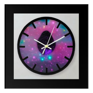 Starry Sky Clock Acrylic Print