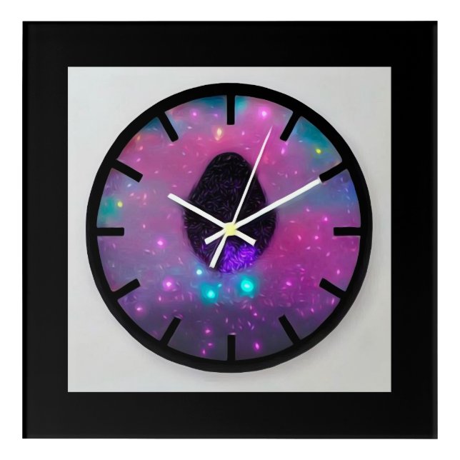 Starry Sky Clock Acrylic Print (Front)