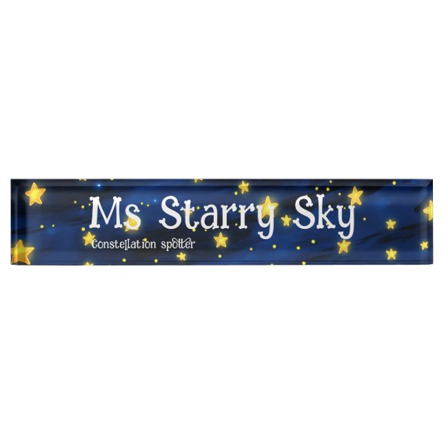 starry sky  desk name plate (Front)