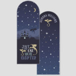 Starry Sky Dragons Fantasy One More Chapter Bookmarks<br><div class="desc">Fantasy themed bookmark for a reader who loves fantasy and fairytales and dragons. Just one more chapter with dragons and a royal castle against a backdrop of mountains beneath a starry sky for that perfect fantasy feel. Add the name to the back of the arch shaped bookmark!</div>
