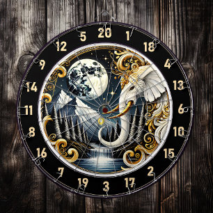 Starry Sky Frames Graceful White Elephant Dart Board