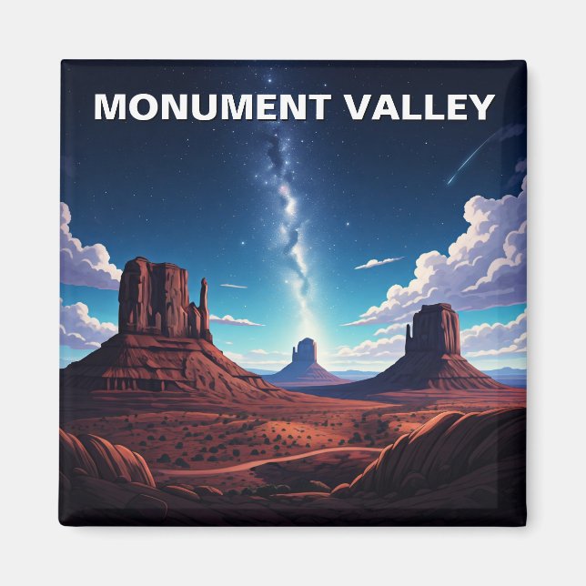Starry Sky Monument Valley Travel stars Magnet (Front)