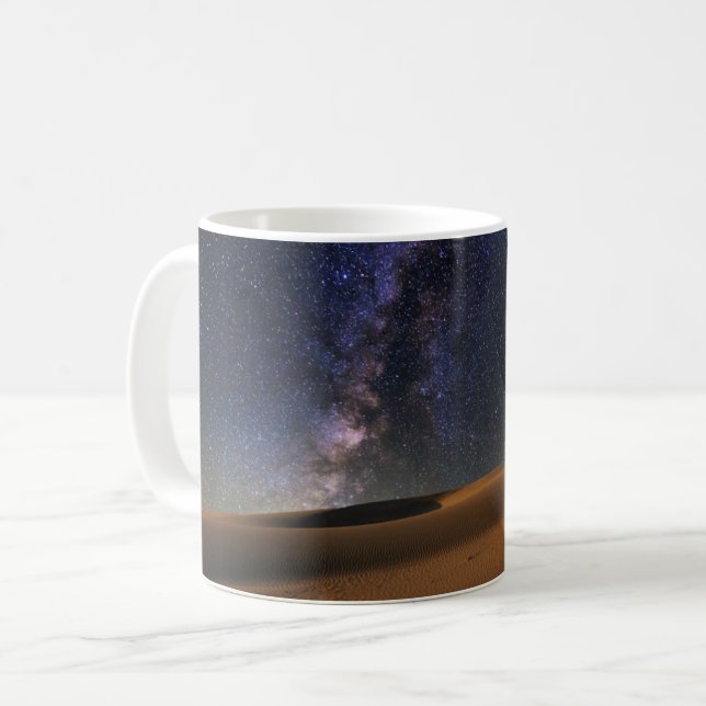 Starry Sky over the Sand Dunes Gobi Desert Coffee Mug (Front Left)