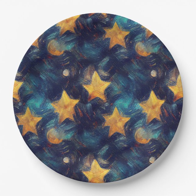 Starry Sky Paper Plates (Front)
