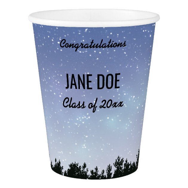 Starry Sky Personalized Graduation Cups