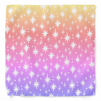 Starry Sky Pink Sunset Pattern Bandana