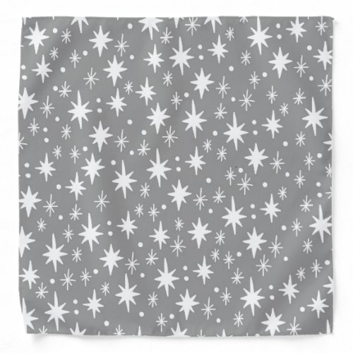 Starry Sky Soft Gray Pattern Bandana