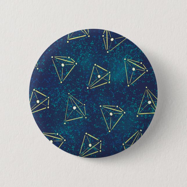 Starry Sky Space Geometry Chemistry Constellations Button (Front)