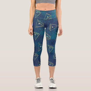 Starry Sky Space GeometryChemistry Constellations  Capri Leggings