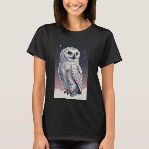 Starry Soar Spring Night Owl T_Shirt
