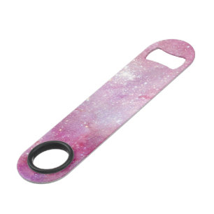 Starry Space Light Pink Watercolor Stars Galaxy Bar Key