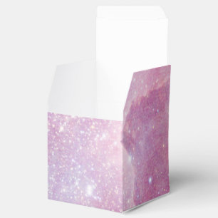Starry Space Light Pink Watercolor Stars Galaxy Favor Boxes