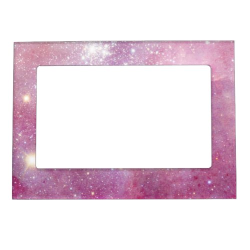 Starry Space Light Pink Watercolor Stars Galaxy Magnetic Frame