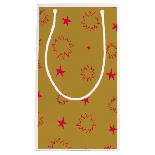 Starry Splendor Gold  Pink  Small Gift Bag Small Gift Bag