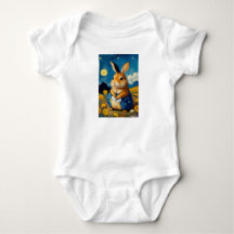 Starry Spring Bunny Baby Body Suit
