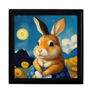 Starry Spring Bunny Keepsake Box