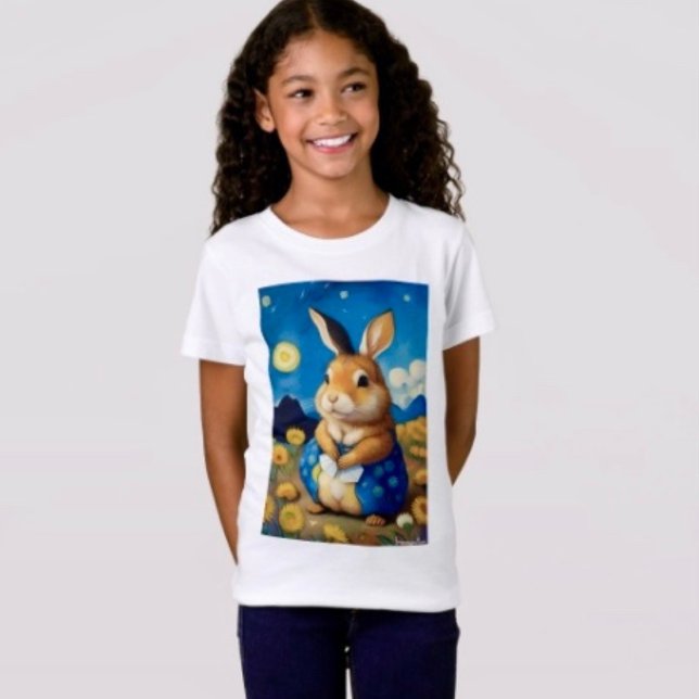 Starry Spring Bunny Kids T-Shirt  (Creator Uploaded)