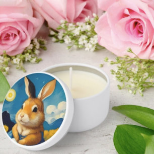 Starry Spring Bunny Soy Wax Candle Favor Mini Candle Favors