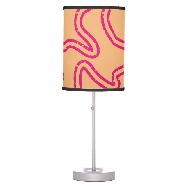 Starry Squiggly Lines Table Lamp (Front)