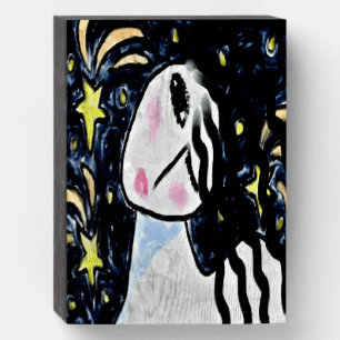 Starry Starry Night Abstract Painting Wooden Box Sign