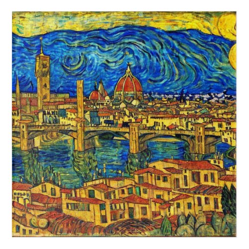Starry Starry Night Florence Italy Acrylic Print