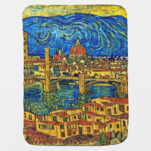 Starry Starry Night Florence Italy Baby Blanket