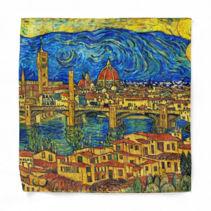 Starry Starry Night Florence Italy Bandana