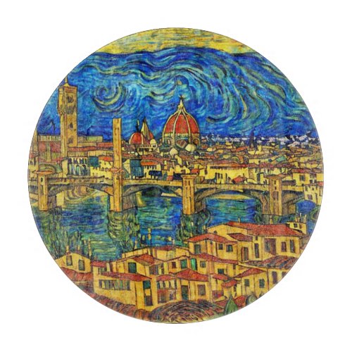 Starry Starry Night Florence Italy Cutting Board