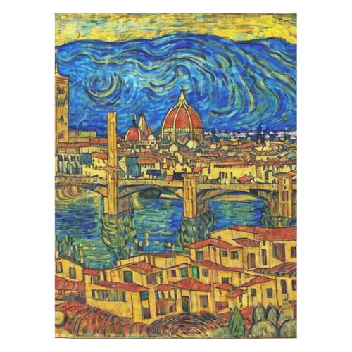 Starry Starry Night Florence Italy Tablecloth