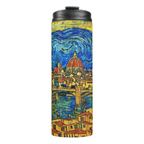 Starry Starry Night Florence Italy Thermal Tumbler