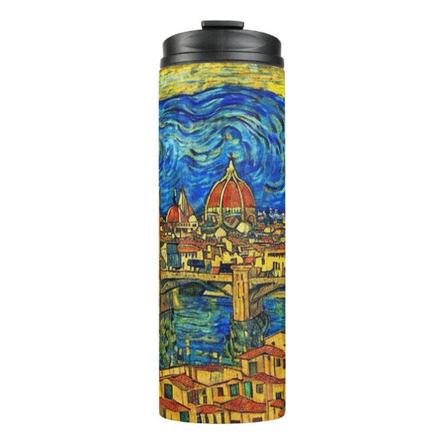 Starry Starry Night Florence Italy Thermal Tumbler (Front)