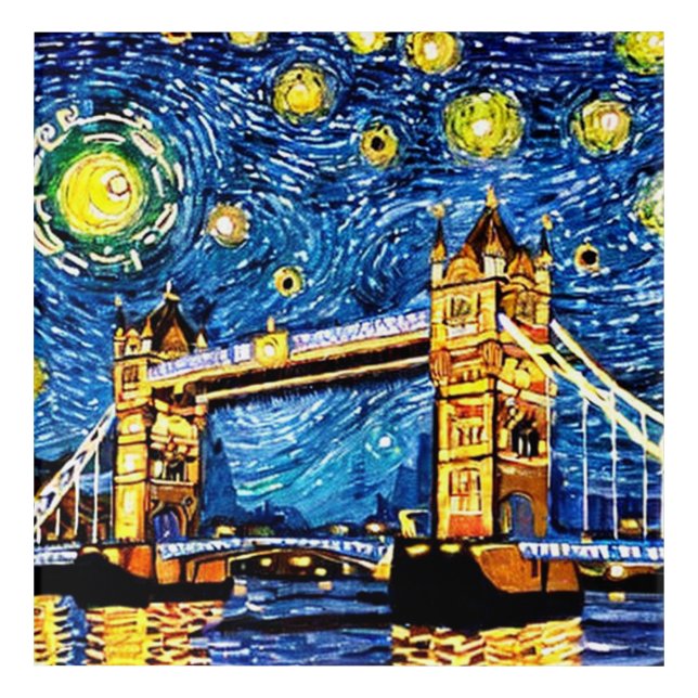 Starry Starry Night London England Acrylic Print (Front)